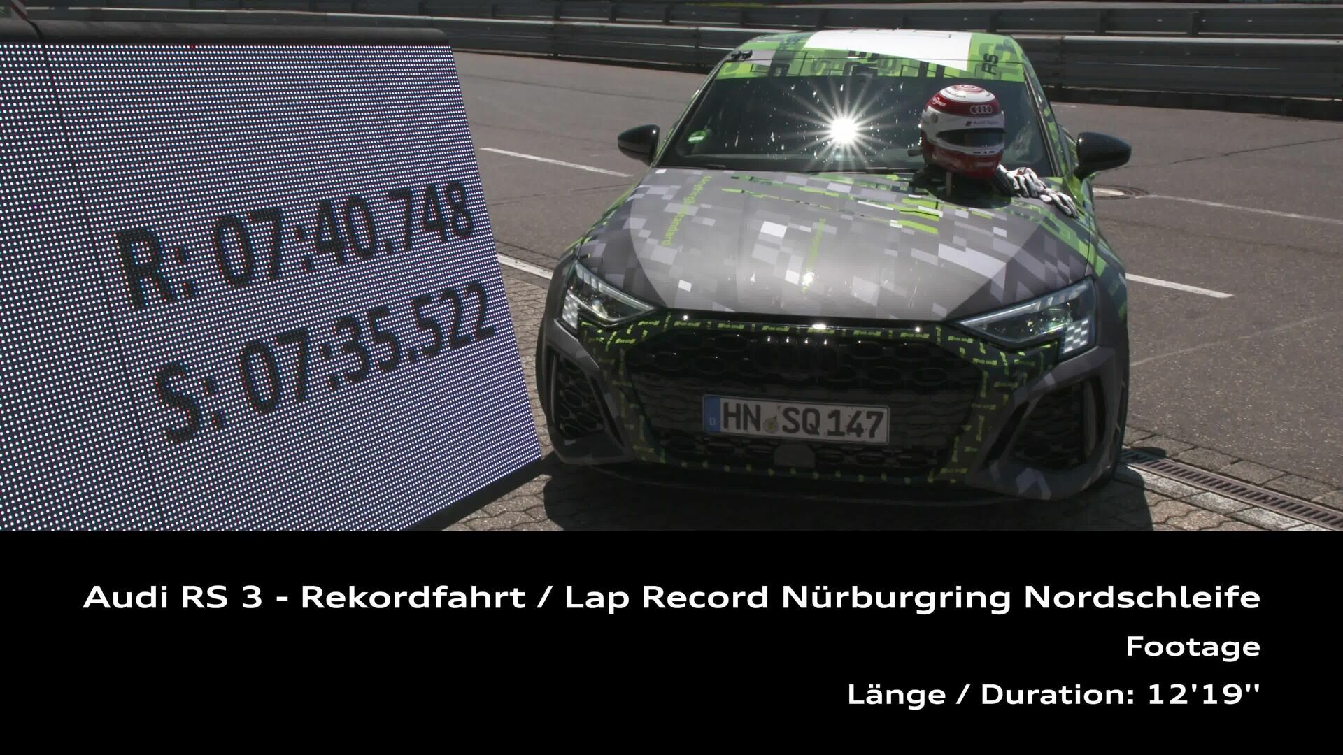 Footage: Audi RS 3 Rundenrekord auf der Nordschleife