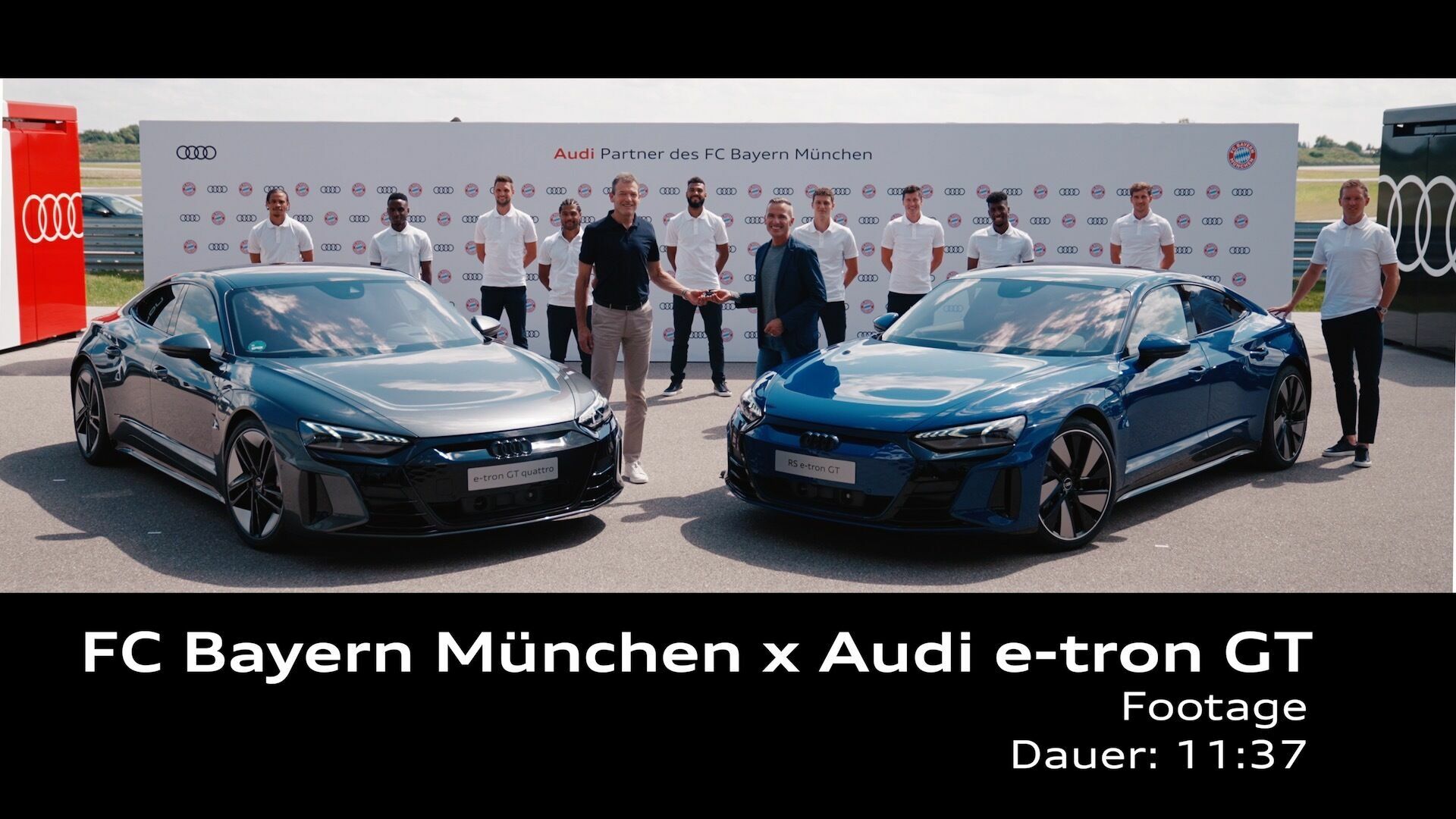 Footage: FC Bayern-Profis erhalten Audi e-tron GT