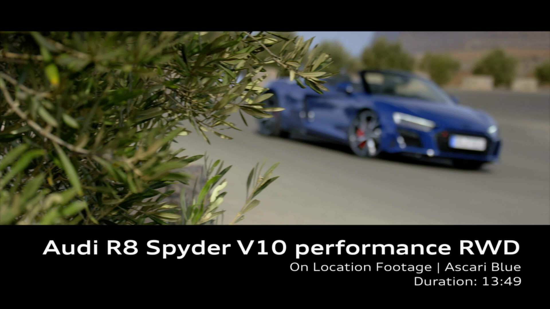 Footage: Audi R8 Spyder performance RWD in Ascariblau 