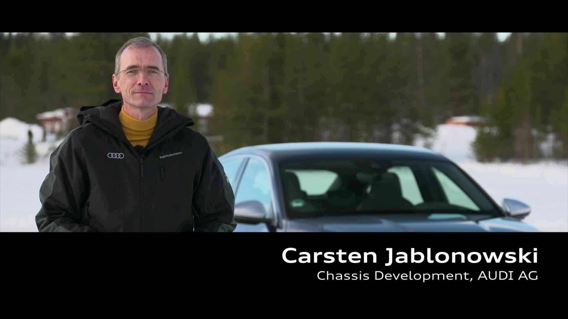 Footage: Interview on the Audi Winter Experience Drive with Carsten Jablonowski