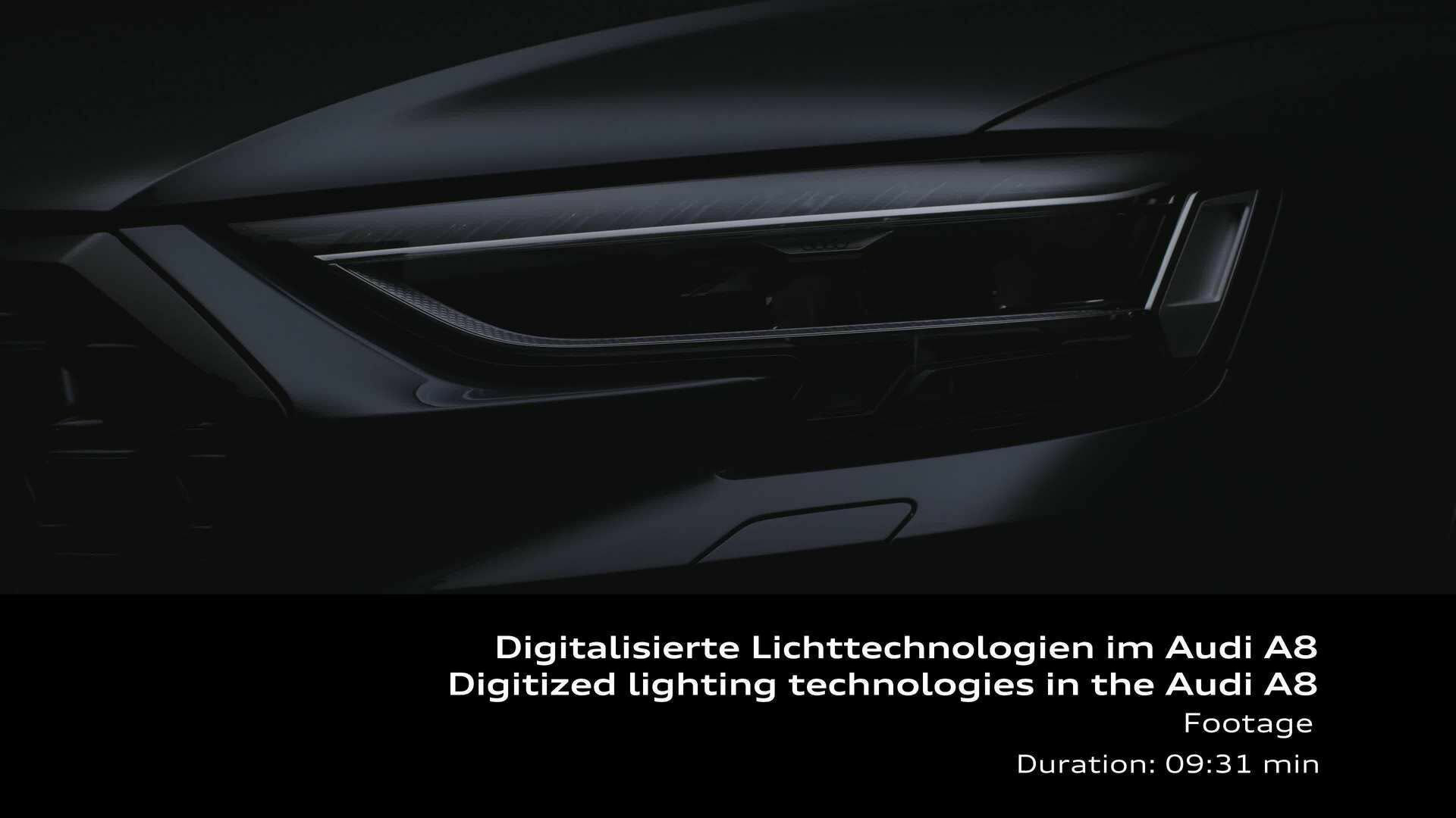 Footage: Digitalized lighting technologies in the Audi A8