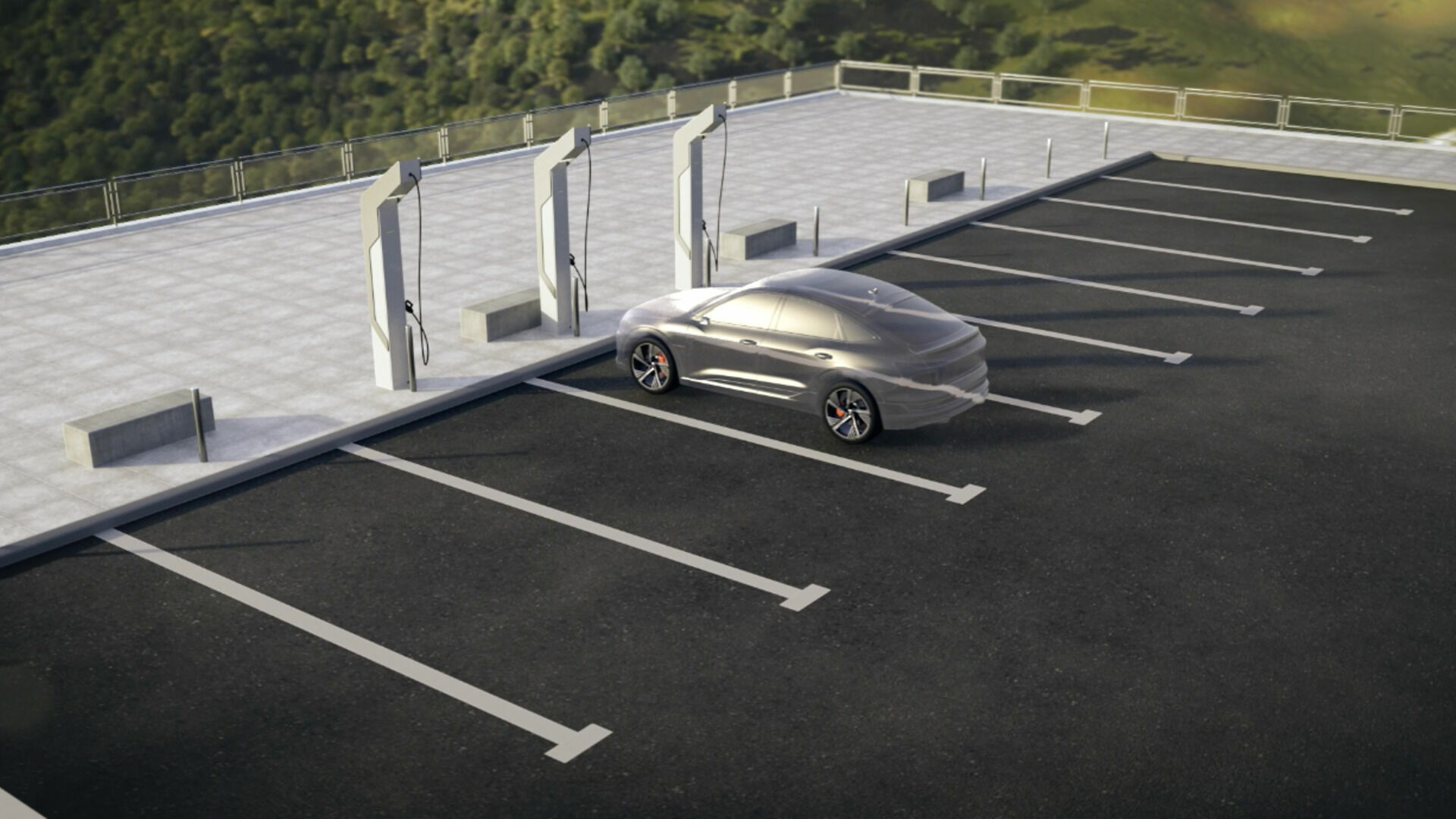 Animation: Audi e-tron – Prädiktion elektrischer Reichweite