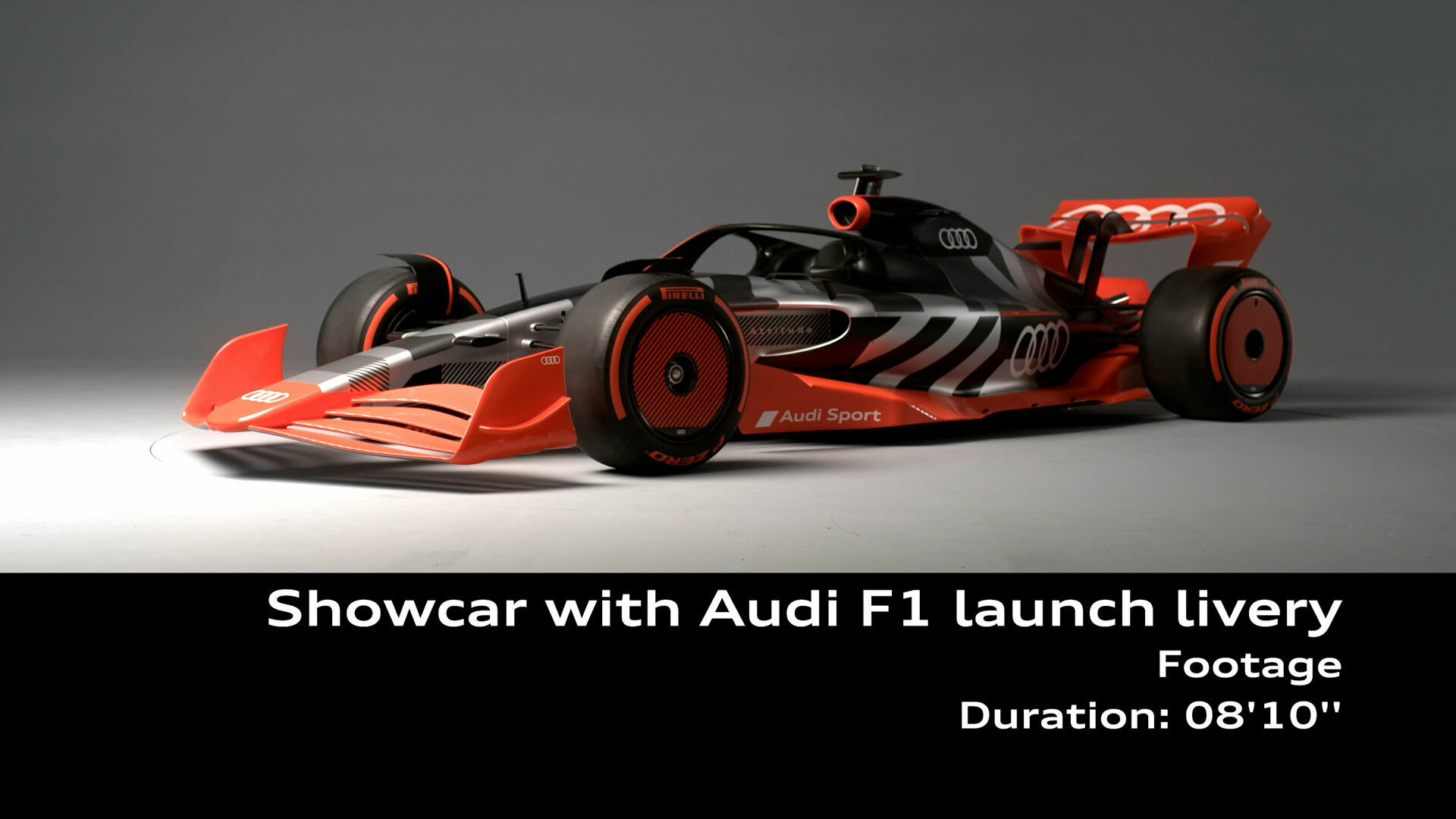 Footage: Showcar with Audi F1 launch livery