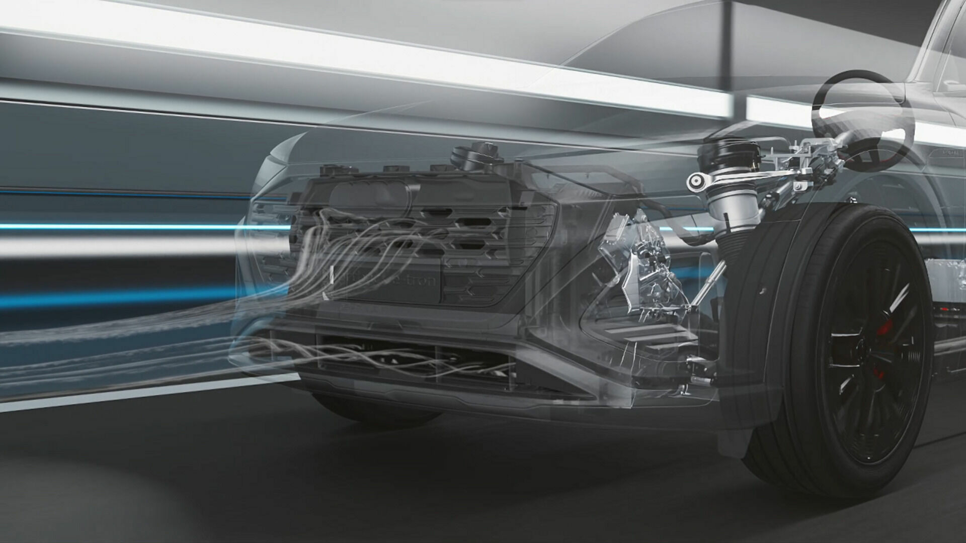 Animation: Q8 Sportback e-tron Active grill shutter