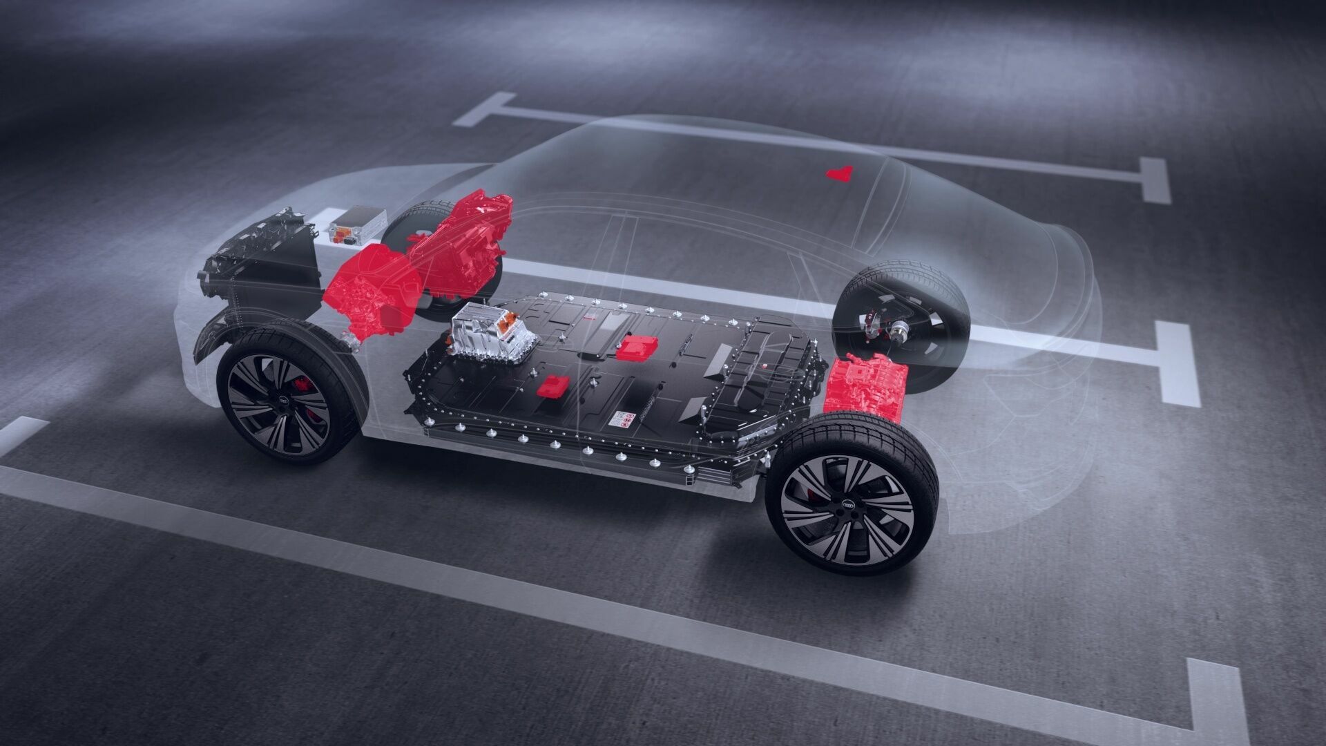 Animation: Audi Q8 Sportback e-tron – Prädiktion elektrischer Reichweite