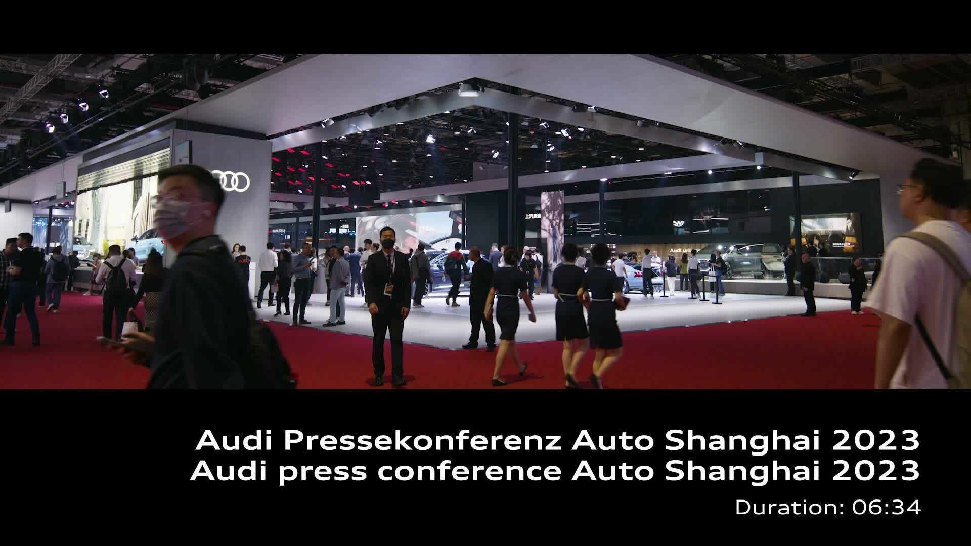 Footage: Audi Pressekonferenz Auto Shanghai 2023