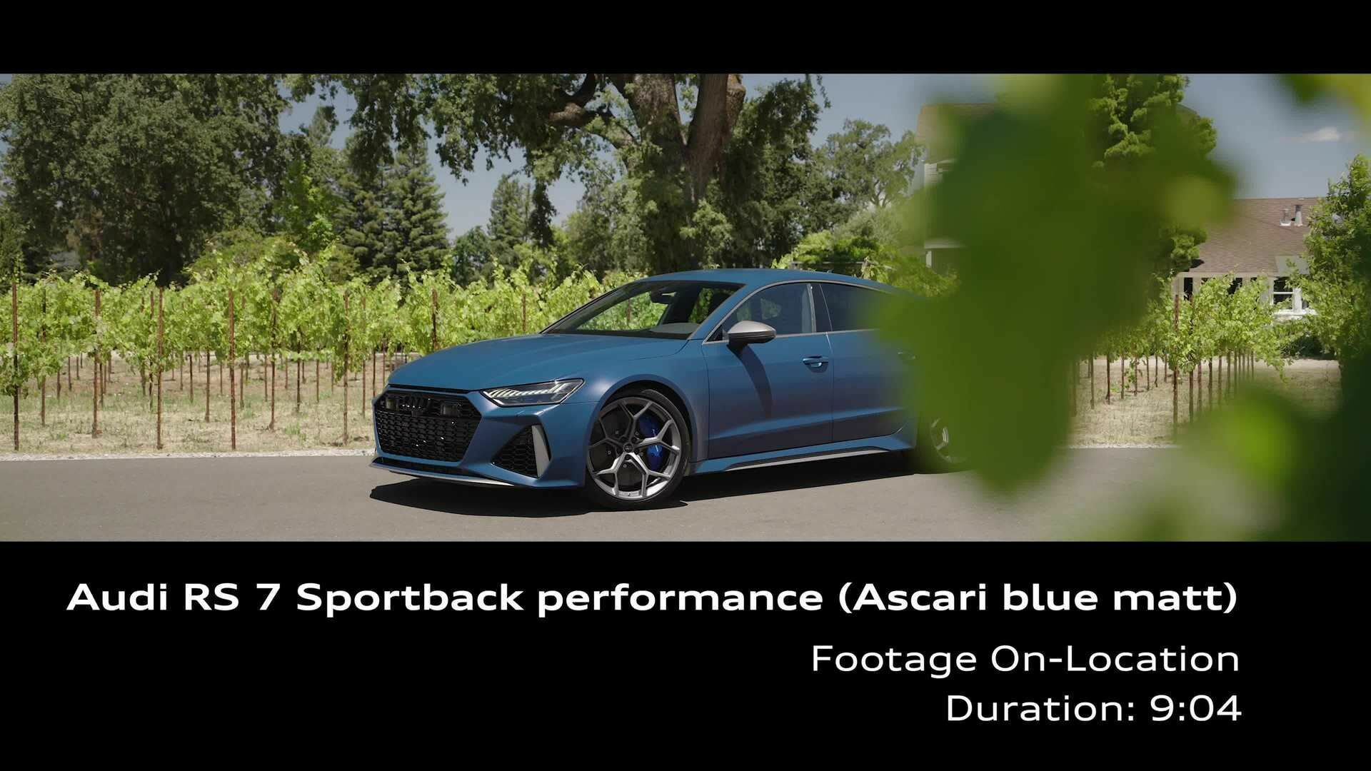 Footage: Audi RS 7 Sportback performance Ascari blue matt