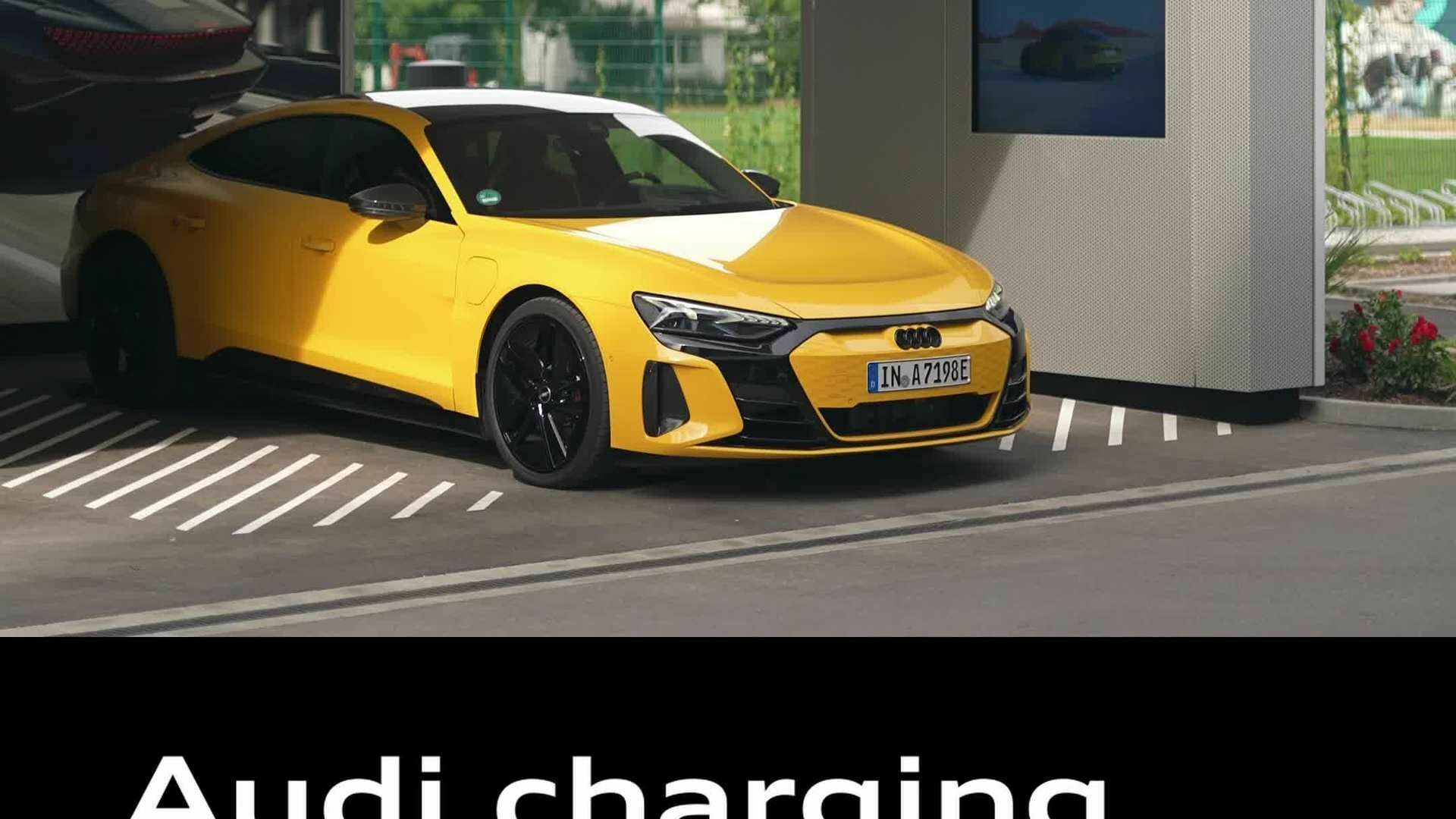 Footage: Audi charging hub Munich (vertical)