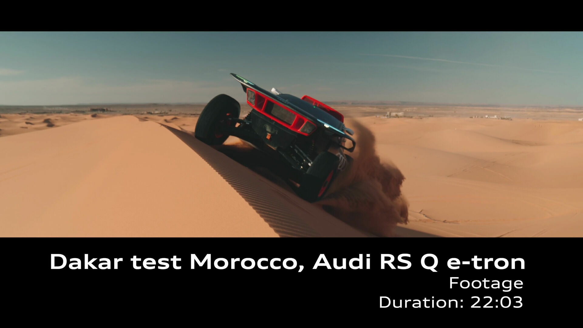 Footage: Testfahrten des Audi RS Q e-tron in Marokko (Oktober 2023)