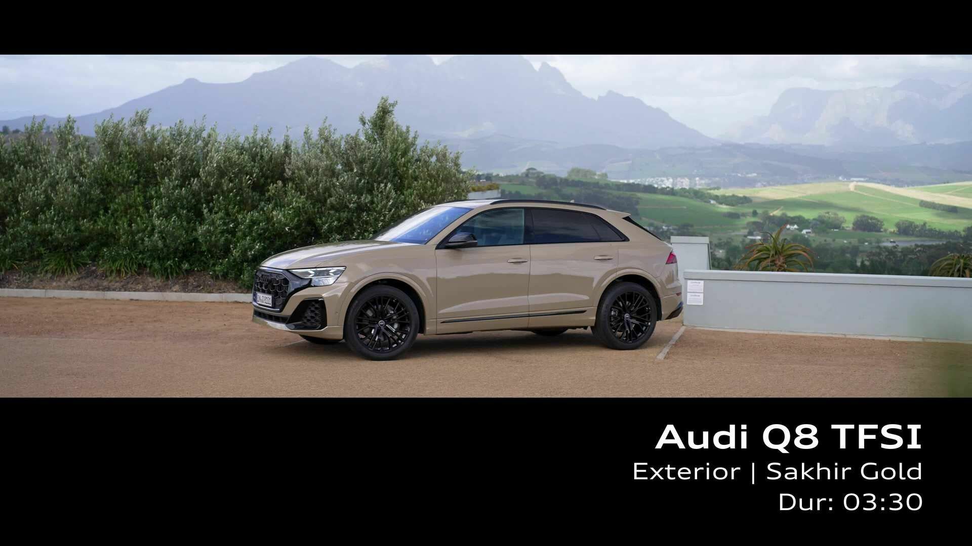 Footage: Audi Q8 TFSI Sakhirgold