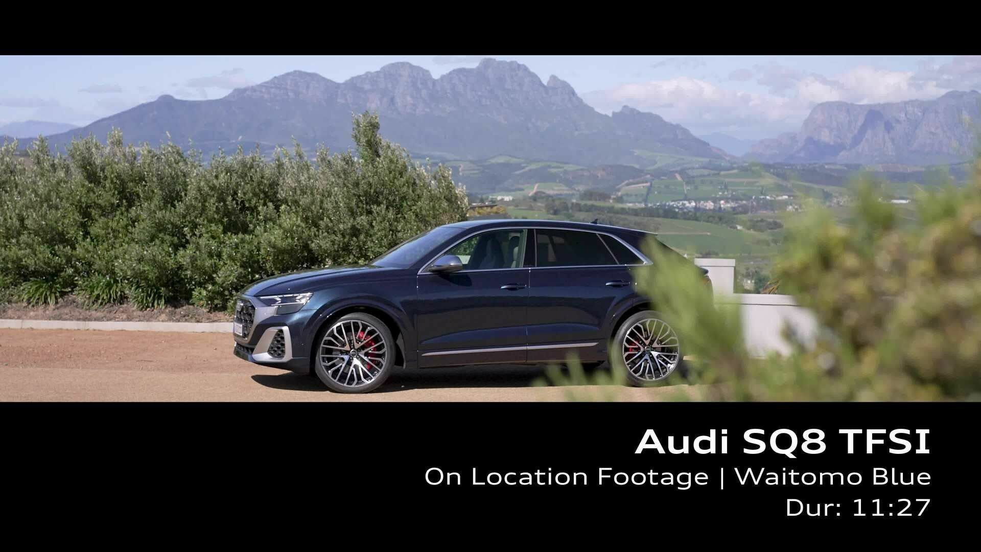 Footage: Audi SQ8 TFSI Waitomoblau