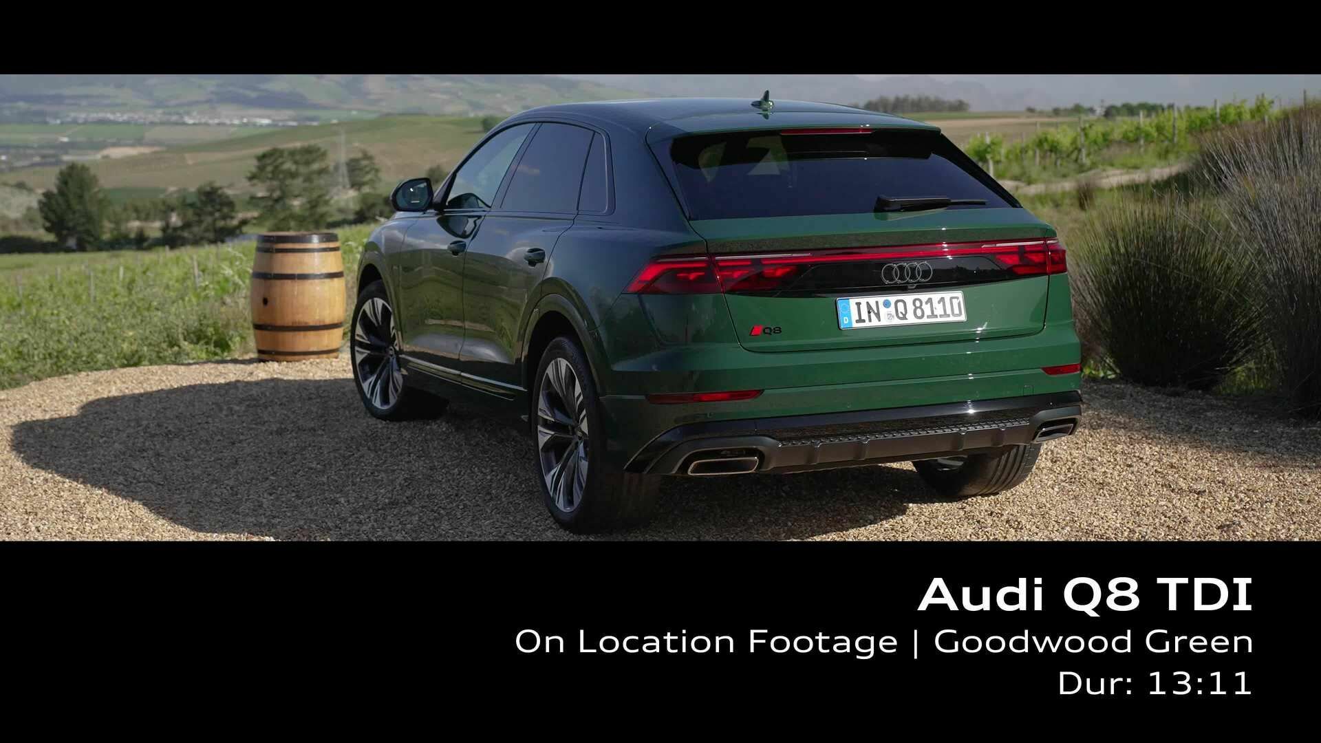 Footage: Audi Q8 TDI Goodwoodgrün