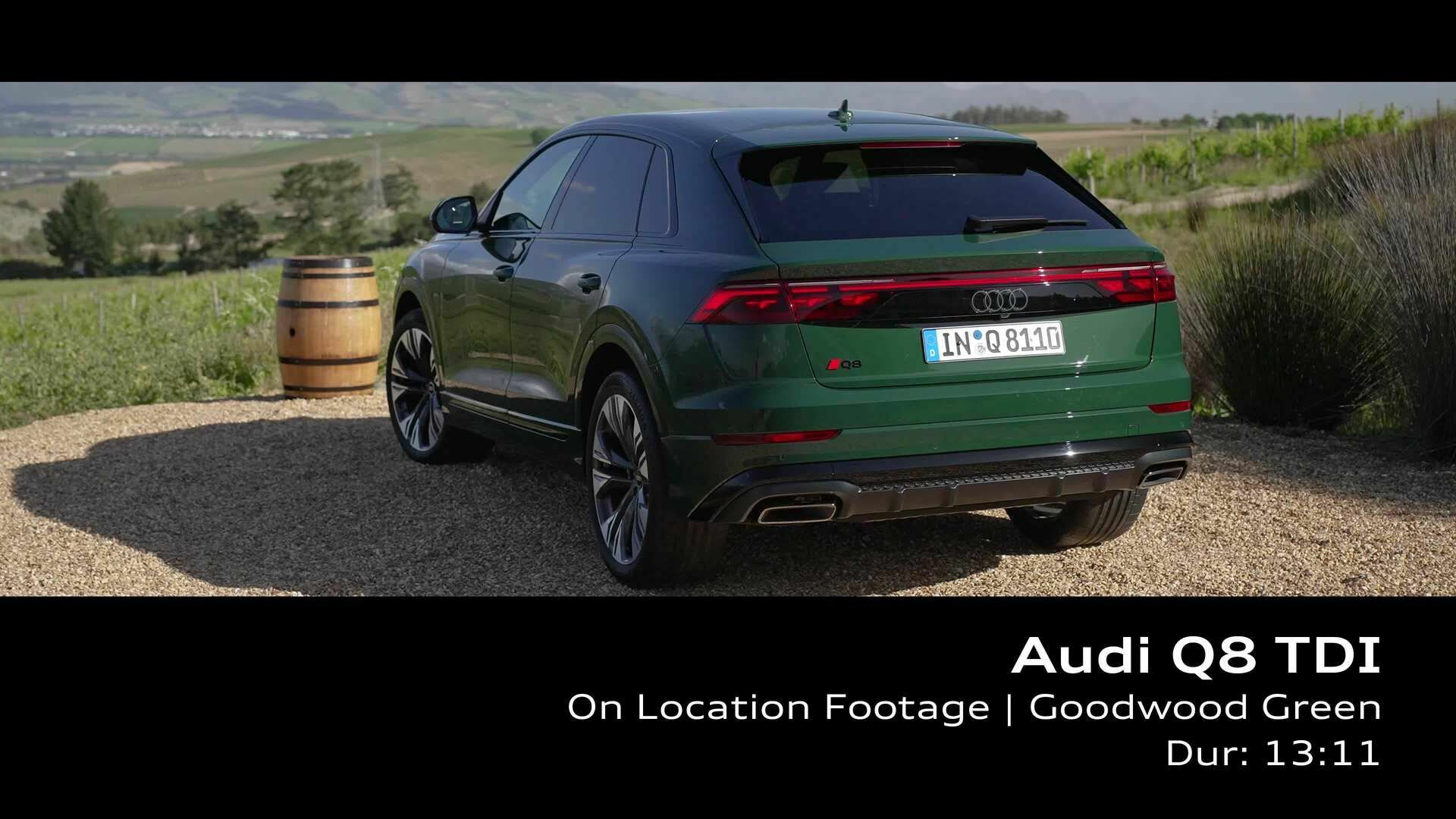 Footage: Audi Q8 TDI Goodwood Green